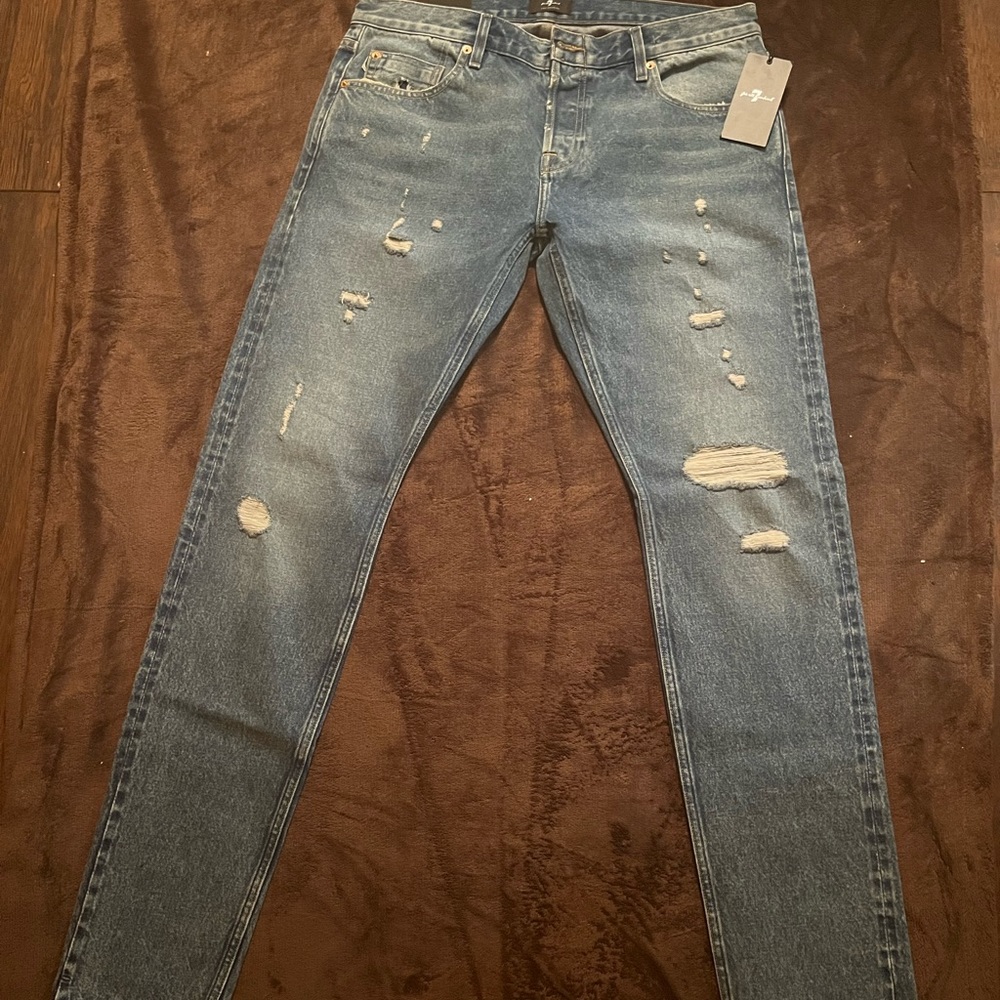 7 for All Mankind Stacked Skinny Jeans size 34 NWT